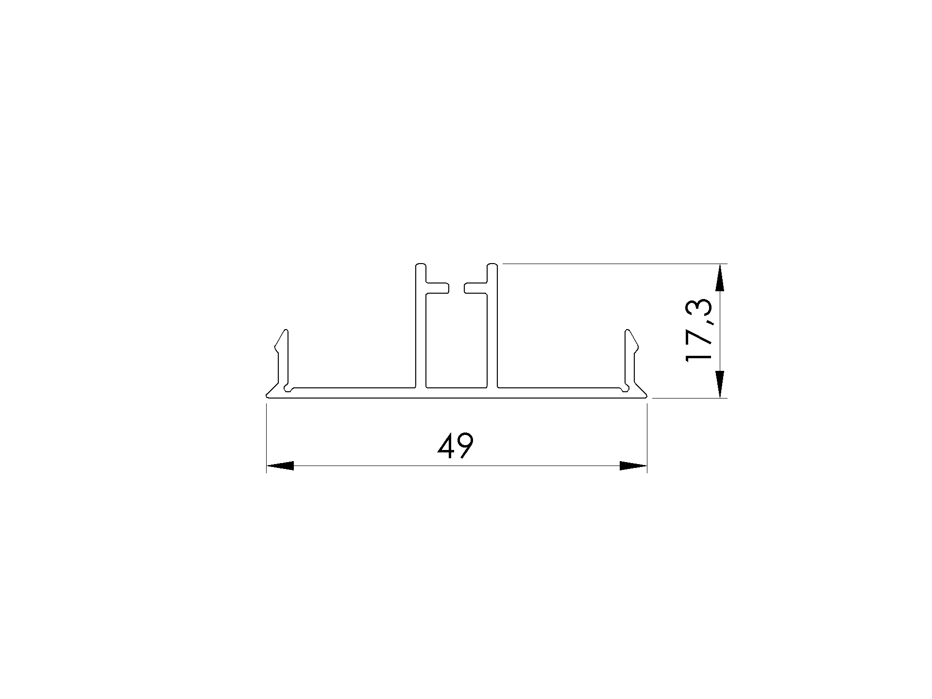 Click-Lock Abdeckleiste Aluminium 49 x 17 mm – 6-0 m Anthrazit RAL 7016 pulverbeschichtet-89.FGPC49X176000R7016