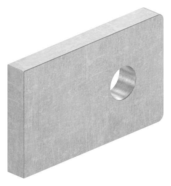 Anschweisslasche Stahl S235JR roh 50 x 30 x 6 mm mit Rundloch Ø 9 mm-88-1154121.ST
