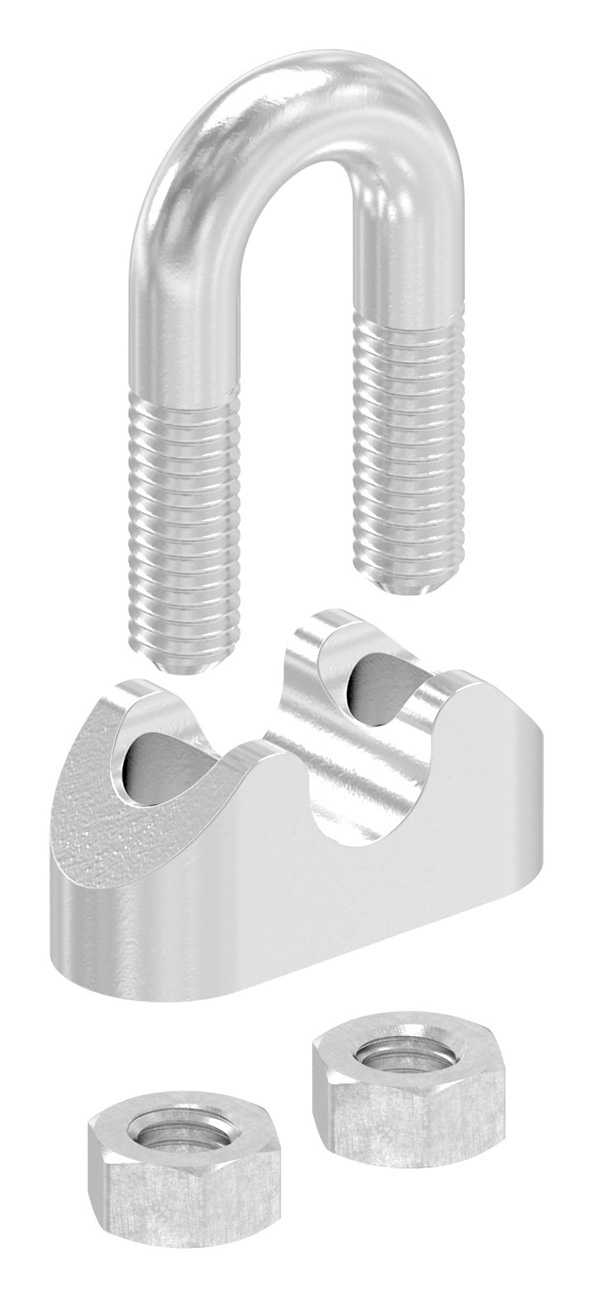 Drahtseilklemme | für Seil Ø: 6 mm | Gewinde: M5 | V4A