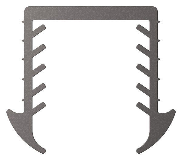 Keildichtung EPDM fuer Glas 16-76–17-52 mm- Nut 24x24 mm- L = 6000 mm-88-1160362-GU.6M