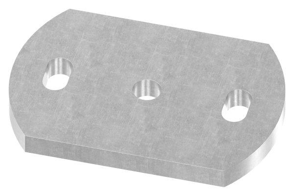 Ankerplatte 120x80x10 mm 3 Bohrungen |  Stahl roh