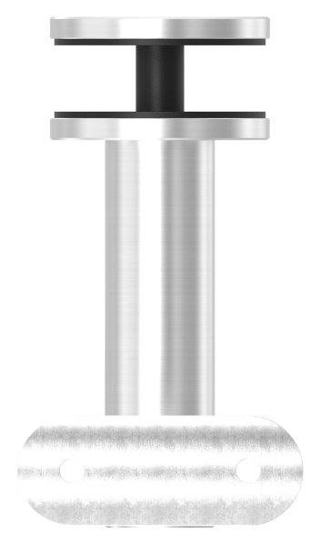 Handlaufhalter mit Gelenk für Glas und Halteplatte für Ø 42,4 mm V2A