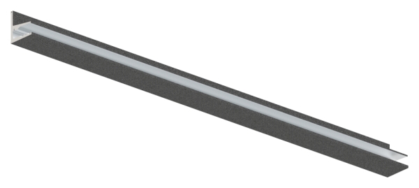 Vordachprofil Aluminium L = 1605 mm pulverbeschichtet DB703 mit ETA-88-11VDE-1600.DB703