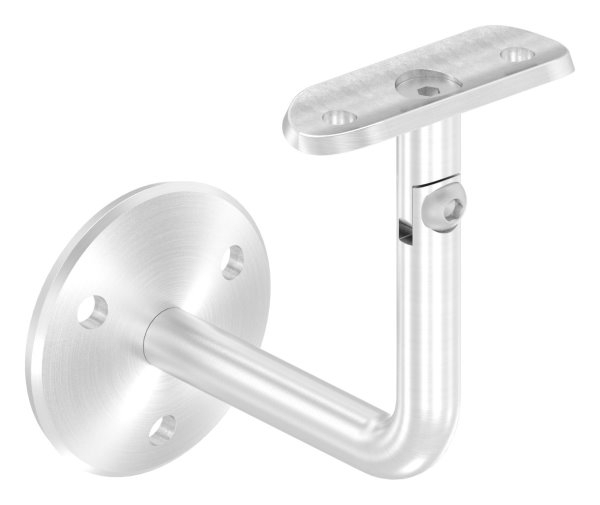 Handlaufhalter mit Gelenk und Halteplatte für Ø 42,4 mm V2A