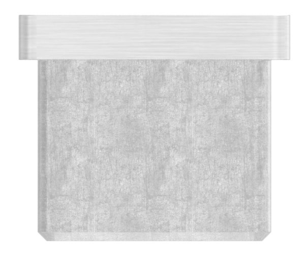 Endkappe für Rohr 30x30x2,0 mm mit M8 zum Kleben V4A