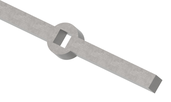 Lochleiste | für Quadratrohr | Material: 20x20 mm | Länge: 2000 mm | Stahl S235JR, roh
