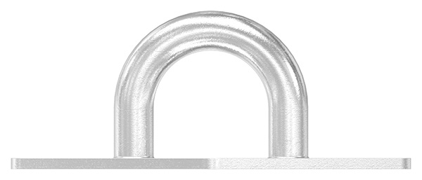 Befestigungsoese Edelstahl V4A Rundeisen Ø 10 mm mit rechteckiger Platte-88.11100075010