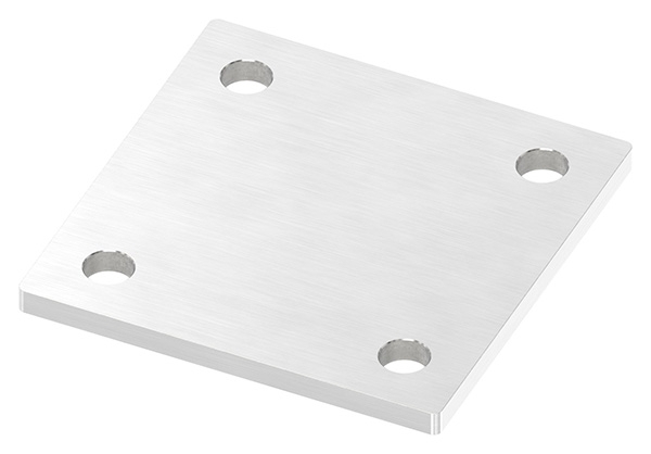 Ankerplatte, 100 x 100 x 6mm, mit Längsschliff, V4A