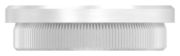 Einsteckkappe V2A Edelstahl fuer Rohr Ø 48-3 mm- Wandstaerke 2-5 mm- flach- Entwaesserungsbohrung-11-5074.4
