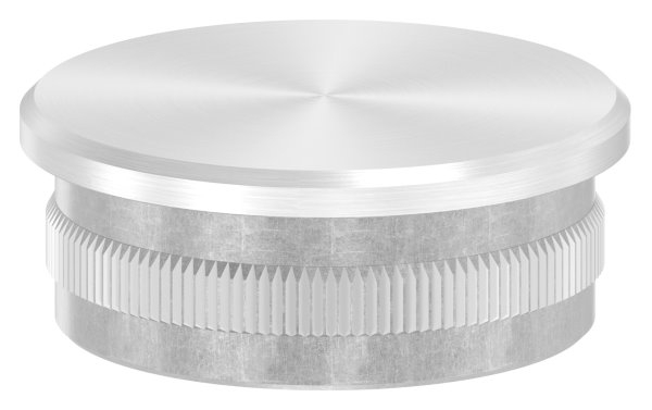 Stopfen flach V4A gegossen für Ø 42,4x2,0 mm