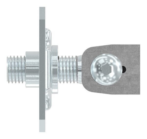 Torband M22 | verstellbar | mit Befestigungsplatte | Stahl (Roh) S235JR