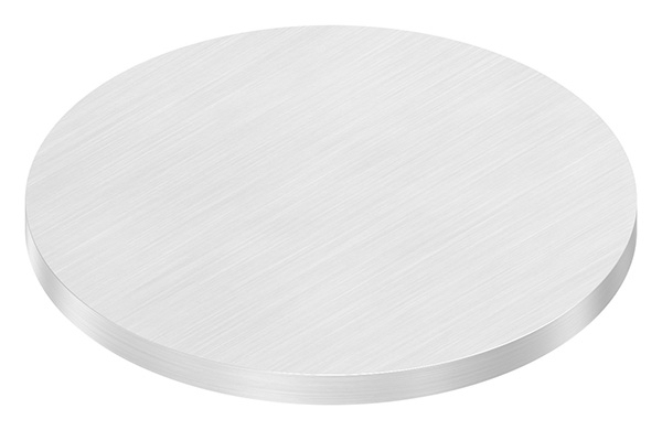 Ronde | Maße: Ø 100x6 mm | mit Längsschliff | V2A