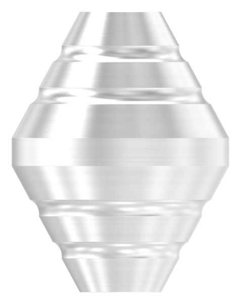 Zierhuelse Edelstahl V2A fuer Rund Ø 12-0 mm geschliffen Korn 240 zum Einkleben-88-1150463.240