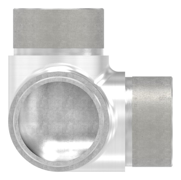 Steck-Eckverbinder V2A fuer Rohr Ø 42-4 x 2-0 mm 90° mit Abgang-11-3649.4