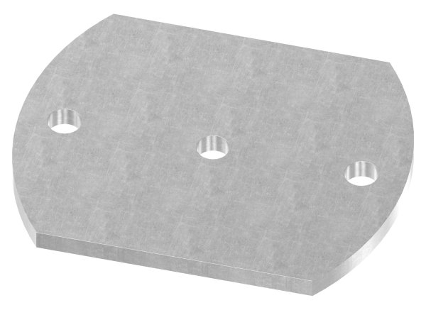 Ankerplatte 150x120x8 mm 3 Bohrungen |  Stahl roh