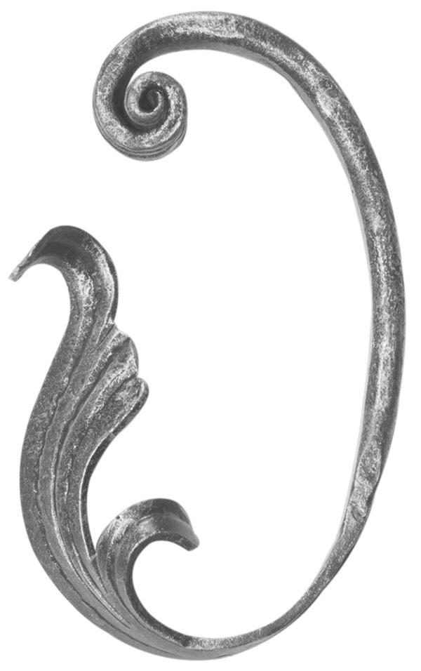 Meisterbarock - Masse- 100x145 mm - Material- 16x8 mm - Stahl S235JR- roh-30-1778.8