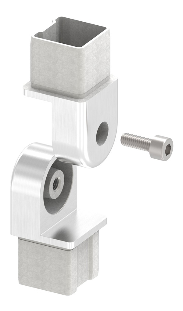Verbindungsgelenk V4A fuer Rohr 40x40x3 mm steckbar-88-1110114040.3