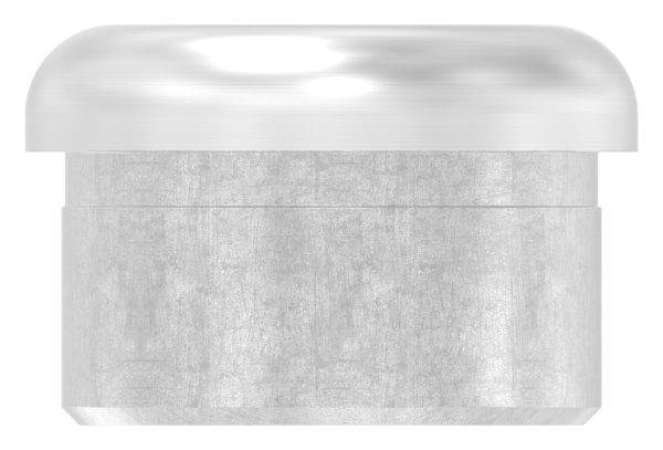 Stopfen flach V2A gegossen zum Einkleben für Ø 33,7x2,0 mm