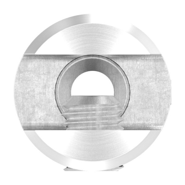 Querstab-Plattenhalter V2A Edelstahl Ø 25 mm – Anschluss FLACH inkl. Schrauben