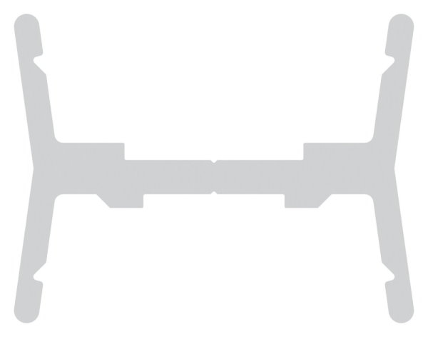 LED-Nutrohr LUNORA®- Aluminium Traegerprofil zum Wenden- fuer Rund-Nutrohr 42-4mm-  L- 6000mm-88-11LED-NU-TP.6000
