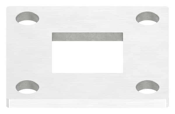 Ankerplatte, 92 x 92 x 6mm, mit Längsschliff, V2A
