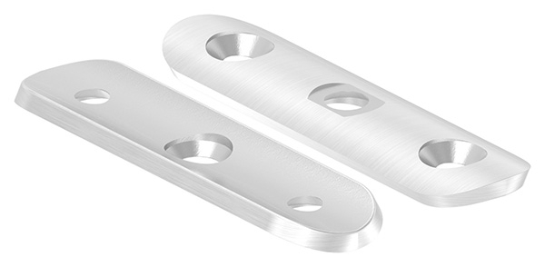 Handlaufanschlussplatte Edelstahl V2A 90x25x4 mm fuer Rohr Ø 42-4 mm lange Ausfuehrung-88-1160182-240-G.L