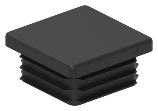 Einsteckkappe Kunststoff fuer Quadratrohr 40x40 mm Wandstaerke 3-0 mm schwarz-88-11178-40X40.3