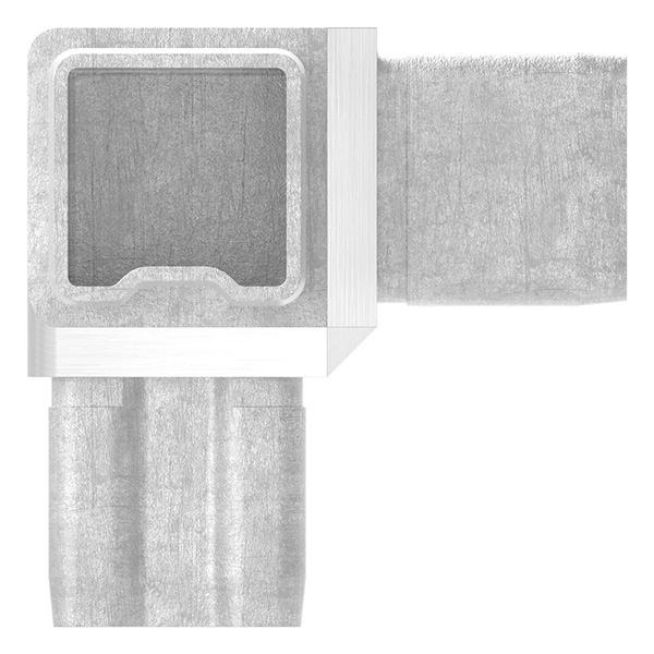 Verbindungsstück für Rohr 30x30x2mm, V4A