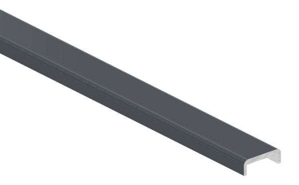 Kantenschutz EXTRA SLIM, für Glas 12,00 - 13,52mm, L=6m, Aluminium RAL 7016