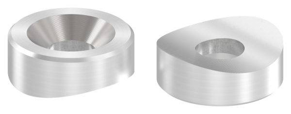 Ausgleichsstück Ø 18mm für Rundrohr 48,3mm mit Senkbohrung 6,5 mm, V2A