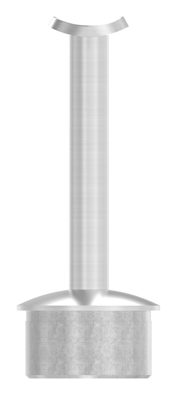 Rohrabschlussstopfen mit Handlaufplatte Edelstahl V2A fuer Rohr Ø 42-4x2-5 mm-88-1160701.240