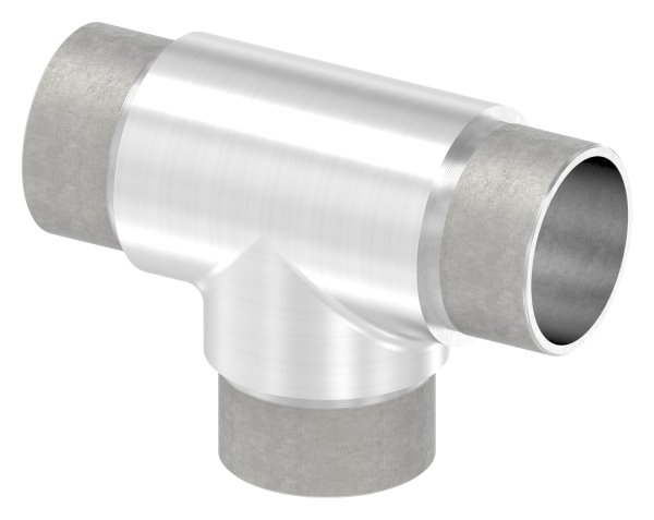 T-Stueck mit gleichen Abgaengen fuer Rundrohr Ø 42-4x2-6 mm V2A-11-3679.4