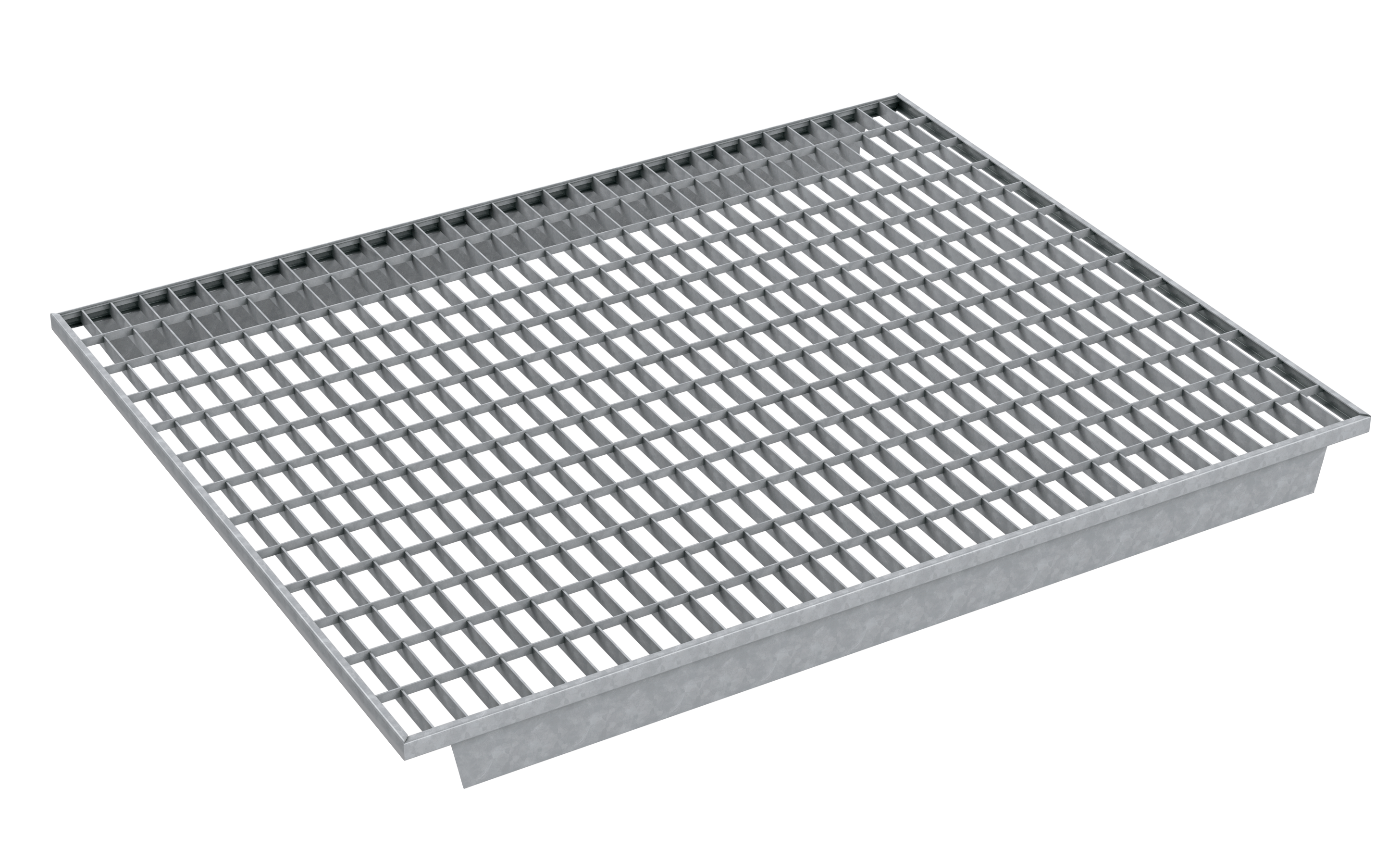 Fachbodenmodul | Maße: 880x1000x20 mm | Last: 1000 kg | S235JR, im Vollbad feuerverzinkt