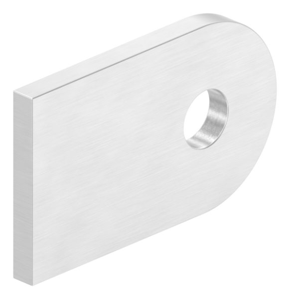 Anschweißlasche 50x30x4 mm mit Rundloch: Ø 9 mm V2A