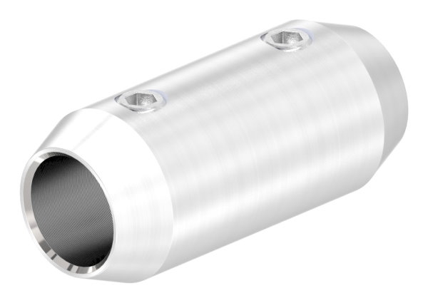 Stabverbinder V2A fuer Ø 10 mm Rundstab- Ø 16 x 36 mm- mit 2 Madenschrauben-11-1643-4.102