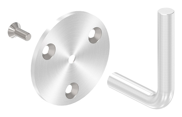 Handlaufhalter mit Ronde 70x4 mm zum Anschweißen V2A