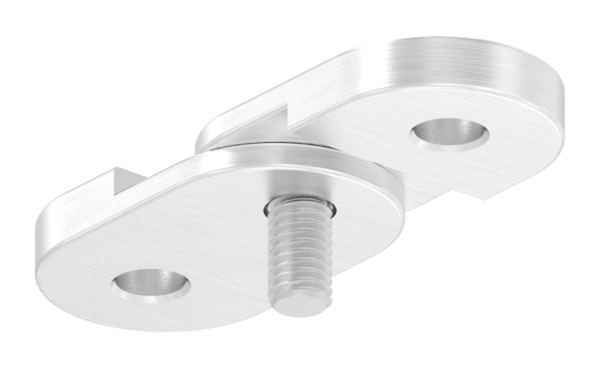 Handlaufanschlussplatte Edelstahl V2A 63 x 25 x 4 mm verstellbar flach-88-1160180-240.V