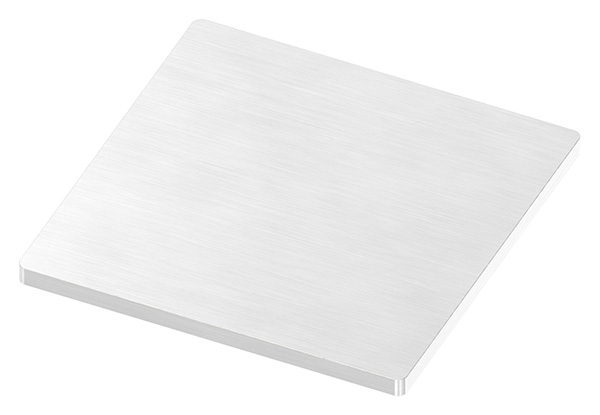 Ankerplatte, 80 x 80 x 4mm, mit Längsschliff, V2A