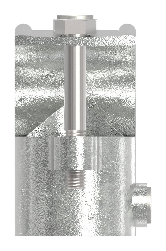 Rohrverbinder T-Stueck offen Ø 42-4 mm -1 1-4- - Temperguss verzinkt - 135C42-135C42