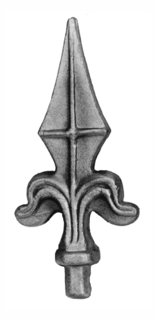 Zaunspitze | Höhe: 160 mm | Material: Ø 15 mm | Stahl S235JR, roh