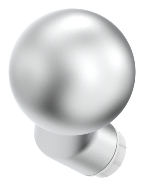 Alu-Tuerknopf gekroepft mit Kugel Ø 55 mm-12-3015.6