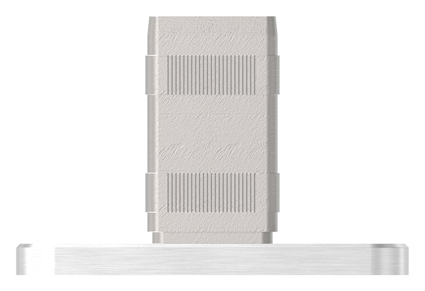 Wand- und Bodenanker mit Rändelung für Rohr 40x40 mm