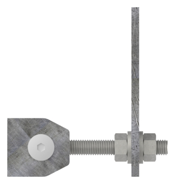 Torband M12 verstellbar Langlochlasche Stahl (roh) S235JR