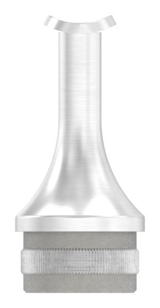 Stütze mit Halteplatte für Rundrohr Ø 42,4 mm + Stopfen für 42,4x2,0 mm V2A