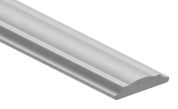 Handlauf | 40x12 mm | Länge: 3000 mm | Halbrund | Stahl (Roh) S235JR