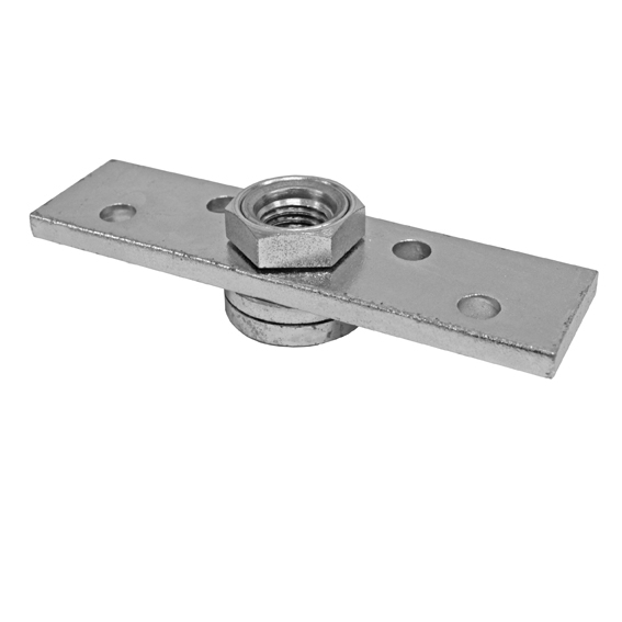 Anschraubplatte Stahl verzinkt 150 x 40 x 10 mm fuer M20 Gelenk-89-11H48M20-A.4