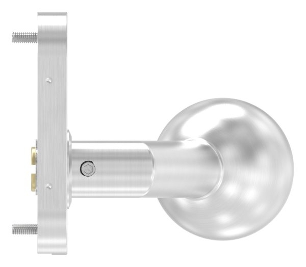 Drueckerknopf Edelstahl V2A Ø 50 mm drehbar gekroepft rechts-88-11612-VA-D.R