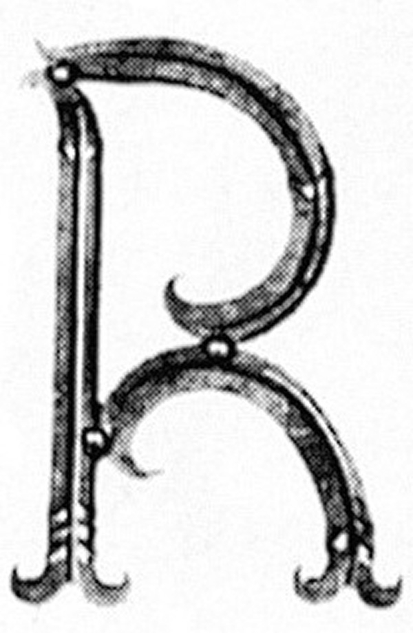 Buchstabe R | Groß | 180x100 mm | Stahl (Roh) S235JR