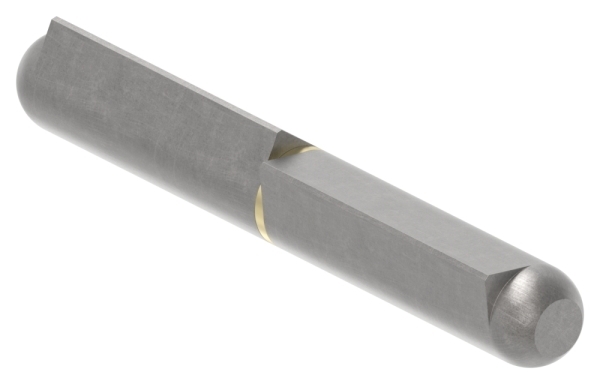 Anschweissband Stahl roh Laenge 120 mm Rollen-Ø 16 mm Stift-Ø 11 mm mit Messingring-88-1156515-ST.120