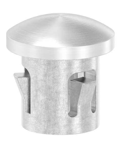 Endkappe V4A Edelstahl fuer Rohr Ø 12 mm- Wand 1-0 mm- gewoelbt zum Einschlagen-11-4100.1